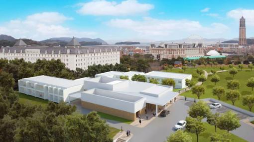 Artist impression of Henn-Na hotel, Huis Ten Bosch theme park, Japan